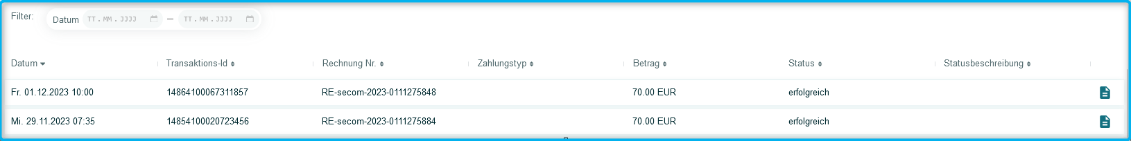 Rechnungsübersicht b